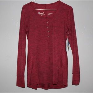 Burgundy Kühl Long Sleeve Top